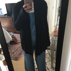 Long gathered breast Cardigan